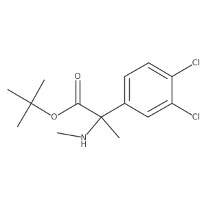 Tert-butyl 2-(3,4-dichlorophenyl)-2-(methylamino)propanoate结构式