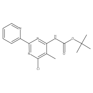 tert-butyl N-[6-chloro-5-methyl-2-(pyridin-2-yl)pyrimidin-4-yl]carbamate结构式