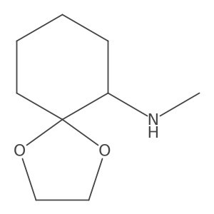 N-methyl-1,4-dioxaspiro[4.5]decan-6-amine结构式