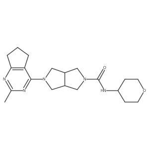 5-{2-methyl-5H,6H,7H-cyclopenta[d]pyrimidin-4-yl}-N-(oxan-4-yl)-octahydropyrrolo[3,4-c]pyrrole-2-carboxamide Structure