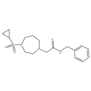 N-benzyl-2-[4-(cyclopropanesulfonyl)-1,4-diazepan-1-yl]acetamide Structure