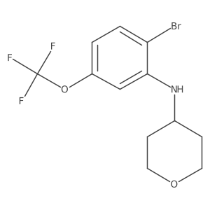 (2-Bromo-5-trifluoromethoxyphenyl)-(tetrahydropyran-4-yl)-amine结构式