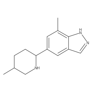 rel-7-Methyl-5-((2R,5S)-5-methylpiperidin-2-yl)-1H-indazole Structure