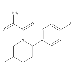 2-((2R,5S)-2-(4-Fluorophenyl)-5-methylpiperidin-1-yl)-2-oxoacetamide Structure