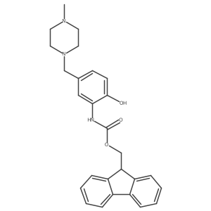 (9H-fluoren-9-yl)methyl N-{2-hydroxy-5-[(4-methylpiperazin-1-yl)methyl]phenyl}carbamate结构式