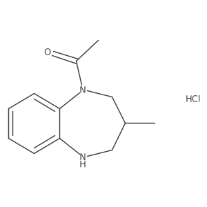 1-(3-methyl-2,3,4,5-tetrahydro-1H-1,5-benzodiazepin-1-yl)ethan-1-onehydrochloride结构式