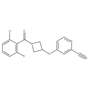 4-{[1-(2-Chloro-6-fluorobenzoyl)azetidin-3-yl]oxy}pyridine-2-carbonitrile结构式