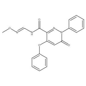 N-[(methoxyimino)methyl]-6-oxo-4-phenoxy-1-phenyl-1,6-dihydro-3-pyridazinecarboxamide Structure