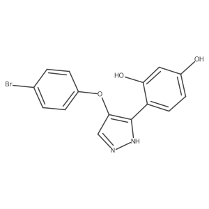 4-[4-(4-bromophenoxy)-1H-pyrazol-5-yl]benzene-1,3-diol结构式