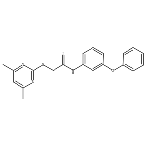 2-[(4,6-Dimethyl-2-pyrimidinyl)thio]-N-(3-phenoxyphenyl)acetamide结构式