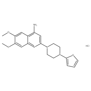 2-(4-(Furan-2-yl)piperazin-1-yl)-6,7-dimethoxyquinolin-4-amine hcl结构式