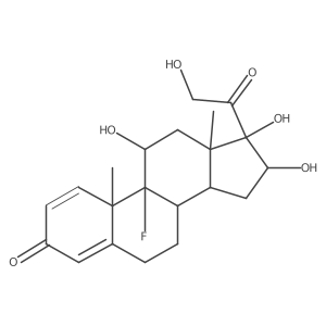 16-Hydroxy-9alpha-fluoro-delta1-hydrocortisone结构式