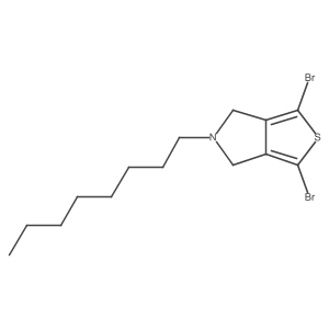 1,3-Dibromo-5,6-dihydro-5-octyl-4H-thieno[3,4-c]pyrrole Structure