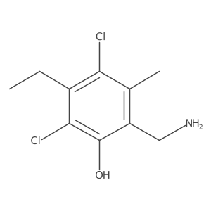 2-(Aminomethyl)-4,6-dichloro-5-ethyl-3-methylphenol Structure