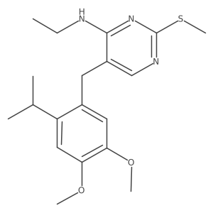 Ethyl-[5-(2-isopropyl-4,5-dimethoxy-benzyl)-2-methylsulfanyl-pyrimidin-4-yl]-amine Structure