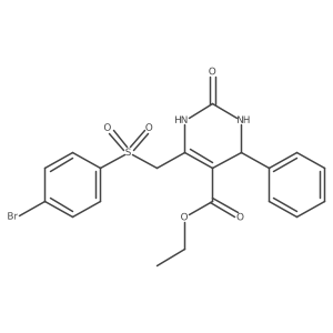 Ethyl 6-(((4-bromophenyl)sulfonyl)methyl)-2-oxo-4-phenyl-1,2,3,4-tetrahydropyrimidine-5-carboxylate Structure