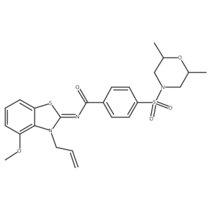 (Z)-N-(3-allyl-4-methoxybenzo[d]thiazol-2(3H)-ylidene)-4-((2,6-dimethylmorpholino)sulfonyl)benzamide结构式
