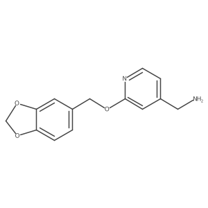 [2-(2H-1,3-benzodioxol-5-ylmethoxy)pyridin-4-yl]methanamine结构式