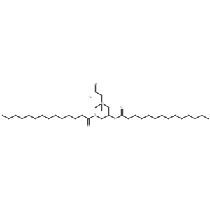 N-(2-Hydroxyethyl)-N,N-dimethyl-2,3-bis(tetradecanoyloxy)propan-1-aminium bromide Structure