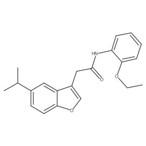 N-(2-ethoxyphenyl)-2-[5-(propan-2-yl)-1-benzofuran-3-yl]acetamide结构式