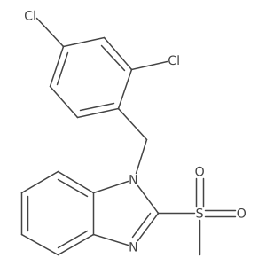 1-(2,4-dichlorobenzyl)-2-(methylsulfonyl)-1H-benzo[d]imidazole结构式