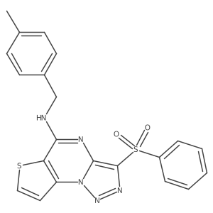 N-(4-methylbenzyl)-3-(phenylsulfonyl)thieno[2,3-e][1,2,3]triazolo[1,5-a]pyrimidin-5-amine Structure