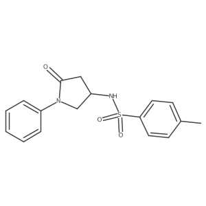 4-methyl-N-(5-oxo-1-phenylpyrrolidin-3-yl)benzenesulfonamide Structure