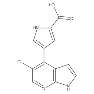 4-(5-Chloro-1h-pyrrolo[2,3-b]pyridin-4-yl)-1h-pyrrole-2-carboxylic acid结构式