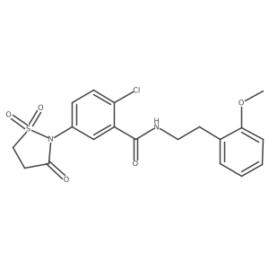 2-chloro-5-(1,1-dioxido-3-oxoisothiazolidin-2-yl)-N-(2-methoxyphenethyl)benzamide Structure