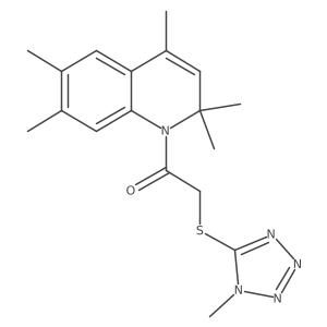 2-[(1-methyl-1H-tetrazol-5-yl)sulfanyl]-1-(2,2,4,6,7-pentamethylquinolin-1(2H)-yl)ethanone结构式