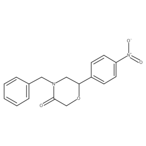 (6R)-4-Benzyl-6-(4-nitrophenyl)morpholin-3-one结构式