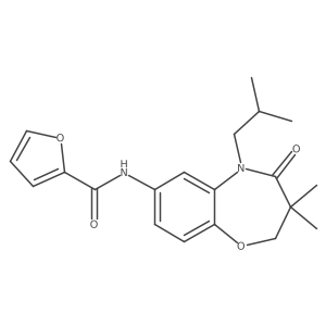 N-(5-isobutyl-3,3-dimethyl-4-oxo-2,3,4,5-tetrahydrobenzo[b][1,4]oxazepin-7-yl)furan-2-carboxamide结构式