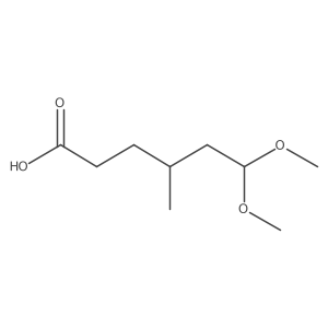 6,6-Dimethoxy-4-methylhexanoic acid结构式