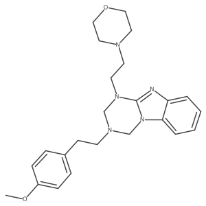 3-[2-(4-Methoxyphenyl)ethyl]-1-[2-(morpholin-4-yl)ethyl]-1,2,3,4-tetrahydro[1,3,5]triazino[1,2-a]benzimidazole结构式