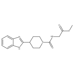 methyl N-{[4-(1H-benzimidazol-2-yl)piperidin-1-yl]carbonyl}glycinate结构式