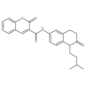 N-(1-isopentyl-2-oxo-1,2,3,4-tetrahydroquinolin-6-yl)-2-oxo-2H-chromene-3-carboxamide Structure
