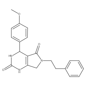 4-(4-methoxyphenyl)-6-phenethyl-3,4,6,7-tetrahydro-1H-pyrrolo[3,4-d]pyrimidine-2,5-dione Structure