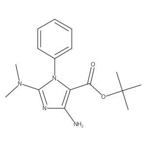 Tert-butyl 4-amino-2-(dimethylamino)-1-phenyl-1h-imidazole-5-carboxylate结构式
