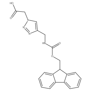 2-{4-[({[(9H-fluoren-9-yl)methoxy]carbonyl}amino)methyl]-1H-1,2,3-triazol-1-yl}acetic acid Structure