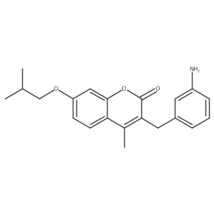 3-(3-Aminobenzyl)-7-isobutoxy-4-methyl-2-oxo-2h-1-benzopyran Structure