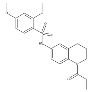 2,4-dimethoxy-N-(1-propanoyl-1,2,3,4-tetrahydroquinolin-6-yl)benzene-1-sulfonamide Structure