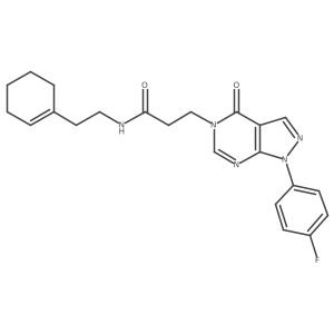N-(2-(cyclohex-1-en-1-yl)ethyl)-3-(1-(4-fluorophenyl)-4-oxo-1H-pyrazolo[3,4-d]pyrimidin-5(4H)-yl)propanamide Structure