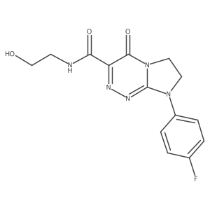 8-(4-fluorophenyl)-N-(2-hydroxyethyl)-4-oxo-4H,6H,7H,8H-imidazo[2,1-c][1,2,4]triazine-3-carboxamide Structure
