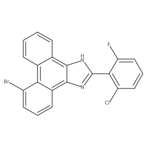 7-bromo-2-(2-chloro-6-fluorophenyl)-1H-phenanthro[9,10-d]imidazole Structure