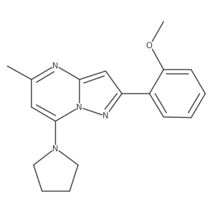 2-(2-Methoxyphenyl)-5-methyl-7-(pyrrolidin-1-yl)pyrazolo[1,5-a]pyrimidine Structure