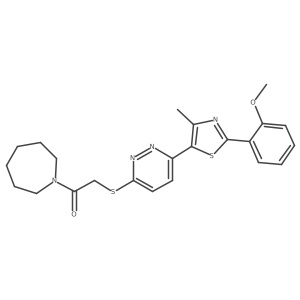 1-(Azepan-1-yl)-2-({6-[2-(2-methoxyphenyl)-4-methyl-1,3-thiazol-5-yl]pyridazin-3-yl}sulfanyl)ethan-1-one结构式
