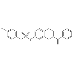 N-(2-benzoyl-1,2,3,4-tetrahydroisoquinolin-7-yl)-1-(4-chlorophenyl)methanesulfonamide Structure