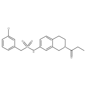 1-(3-chlorophenyl)-N-(2-propionyl-1,2,3,4-tetrahydroisoquinolin-7-yl)methanesulfonamide Structure