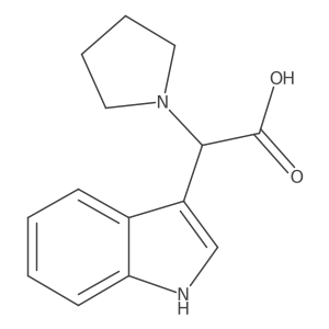 1H-indol-3-yl(pyrrolidin-1-yl)acetic acid Structure