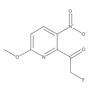 2-Fluoro-1-(6-methoxy-3-nitropyridin-2-yl)ethan-1-one结构式